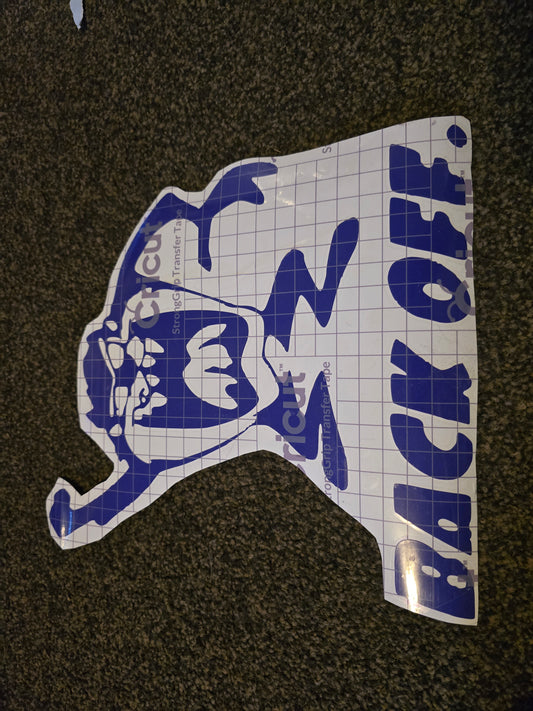 Car Sticker - Back off - Purple