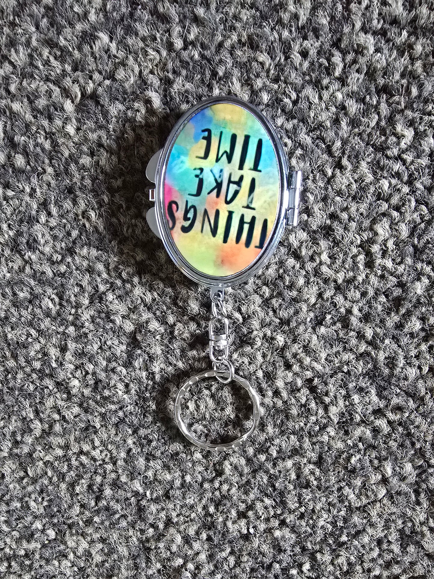 Mirror Keychain - Things Take Time