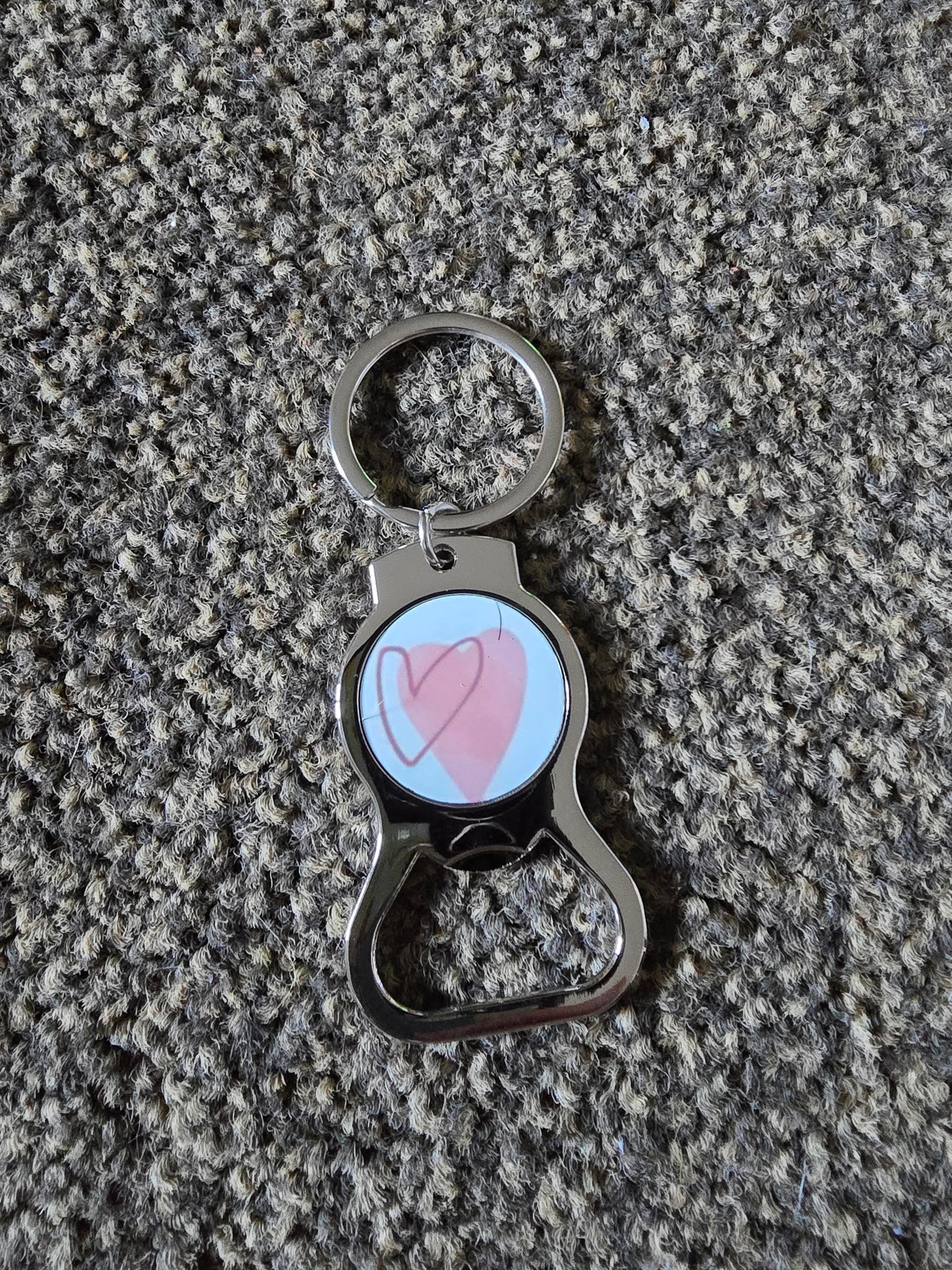 Keyring/Bottle Opener - Hearts