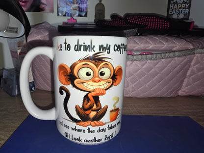 15oz Mug - Like to drink my coffee